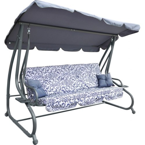 Garden Swing Seat Textylina 2 x 1 Grey PATTERN