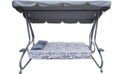 Garden Swing Seat Textylina 2 x 1 Grey PATTERN