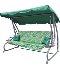 Garden Swing Seat Textylina 2 x 1 PATTERN Green