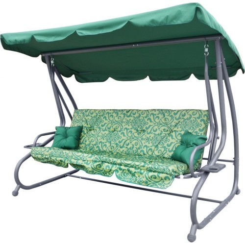 Garden Swing Seat Textylina 2 x 1 PATTERN Green