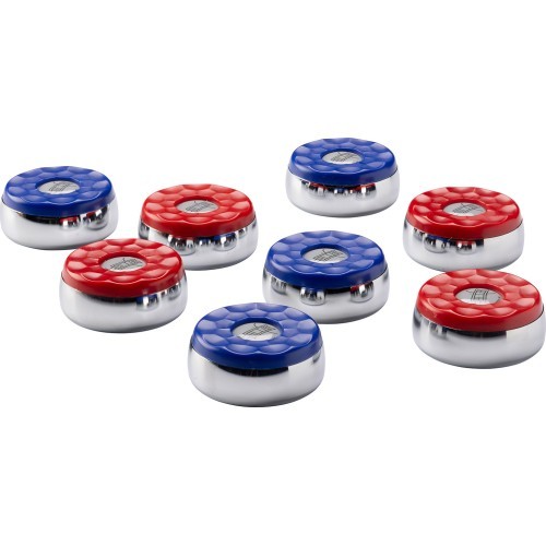 Shuffleboard ritinėlių rinkinys 4 mėlyni ir 4 raudoni