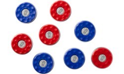 Shuffleboard ritinėlių rinkinys 4 mėlyni ir 4 raudoni