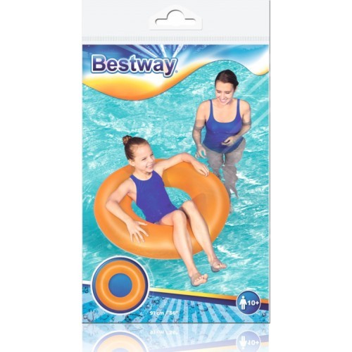 Plaukimo ratas Orange Neon 91 cm BESTWAY