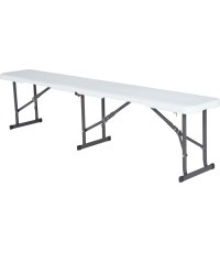 Lifetime Boston Folding Bench White 183x30x42cm
