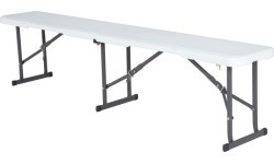 Lifetime Boston Folding Bench White 183x30x42cm