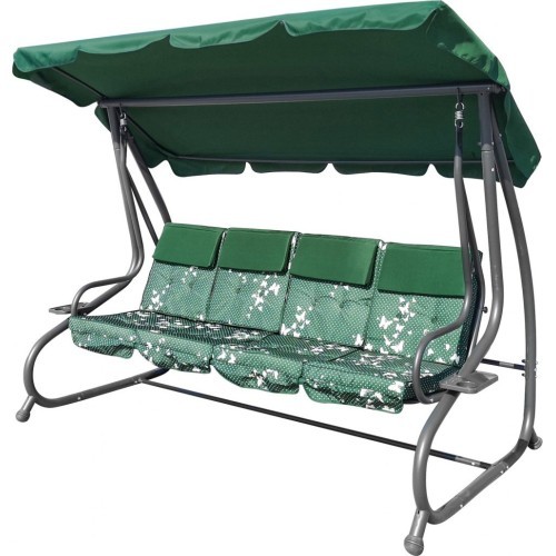 Huge Garden Swing Seat Braid 2x1 Green Butterflies
