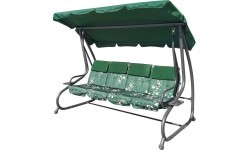 Huge Garden Swing Seat Braid 2x1 Green Butterflies