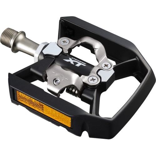 Педали SHIMANO T8000 Deore XT, двусторонние, с шипами SH56 (чёрные)