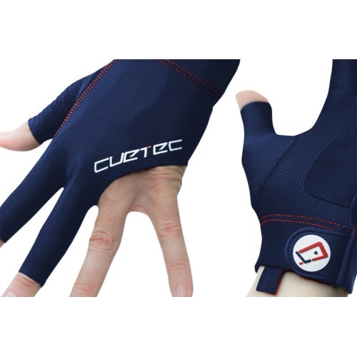 Billiard Glove, Cuetec Axis, 3-Finger, navy-red, M