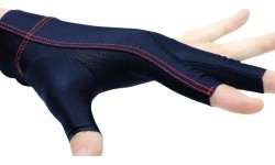 Бильярдная перчатка Cuetec Axis, 3-пальцевая, тёмно-синяя с красным, XL