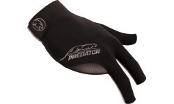 Billiard Glove, Predator Second Skin, 3-Finger, black-grey, to wear on right hand, L&XL