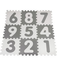 Numbers Gray Antibacterial Foam Mat
