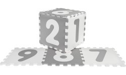 Antibakterinis putų kilimėlis Numbers Gray