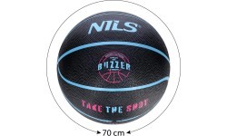 Krepšinio kamuolys NILS NPK251 Buzzer, juodas, 5 dydis