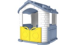 Игровой домик с горкой Cottage Slide 3in1 синяя крыша