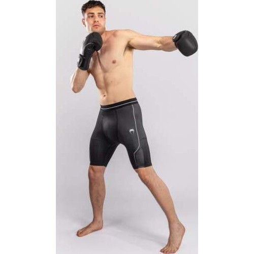 Venum Stealth Vale Tudo šortai, juodi/balti