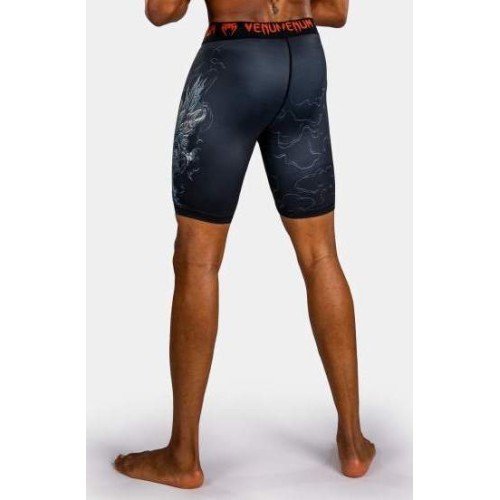 Venum Thunder Dragon Vale Tudo Shorts - Black/Grey/Copper