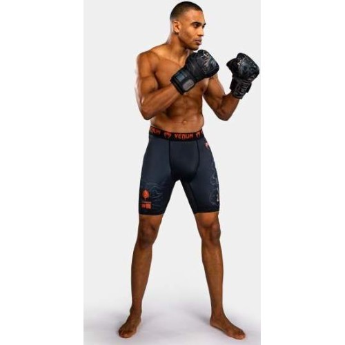 Venum Thunder Dragon Vale Tudo Shorts - Black/Grey/Copper
