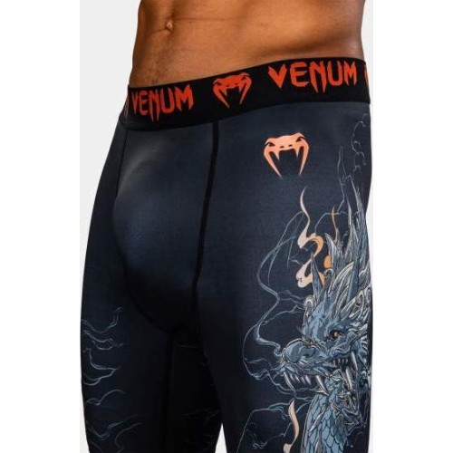 Vyriški Vale Tudo šortai Venum Thunder Dragon, juodi/pilki/variniai