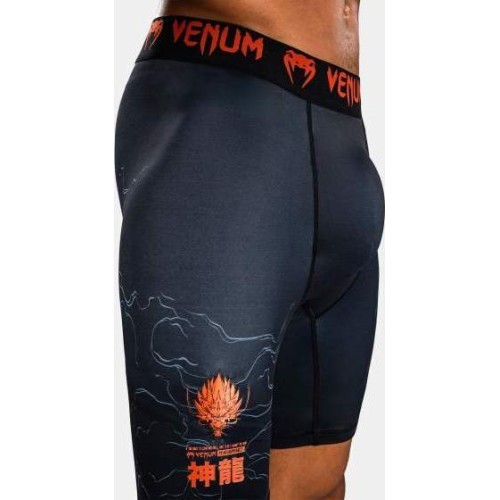 Venum Thunder Dragon Vale Tudo Shorts - Black/Grey/Copper