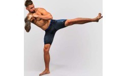 Venum Thunder Dragon Vale Tudo Shorts - Black/Royal Blue