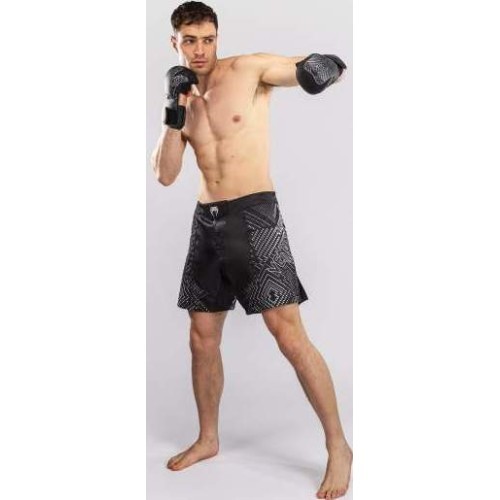 MMA šortai Venum Midnight Fury, juodi/pilki/sidabriniai
