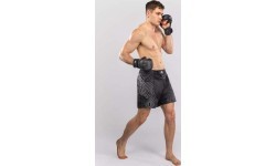 MMA šortai Venum Midnight Fury, juodi/pilki/sidabriniai