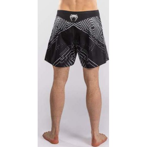 MMA šortai Venum Midnight Fury, juodi/pilki/sidabriniai