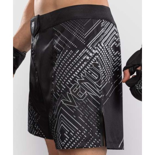 MMA šortai Venum Midnight Fury, juodi/pilki/sidabriniai