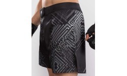 MMA šortai Venum Midnight Fury, juodi/pilki/sidabriniai