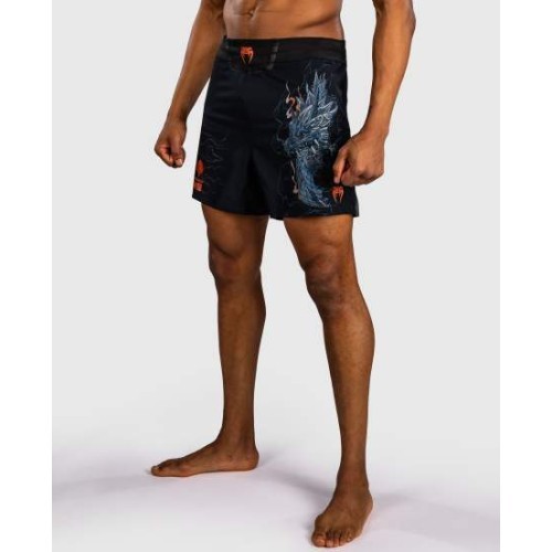 MMA šortai Venum Thunder Dragon - juodi/pilki/variniai