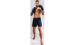 MMA šortai Venum Thunder Dragon, juodi/karališkai mėlyni