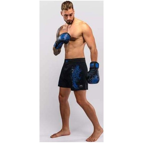 MMA šortai Venum Thunder Dragon, juodi/karališkai mėlyni