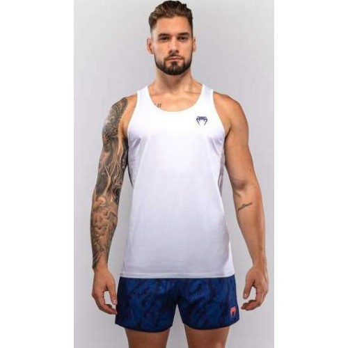 Marškinėliai be rankovių Venum Aqua Tank Top, balti/mėlyni