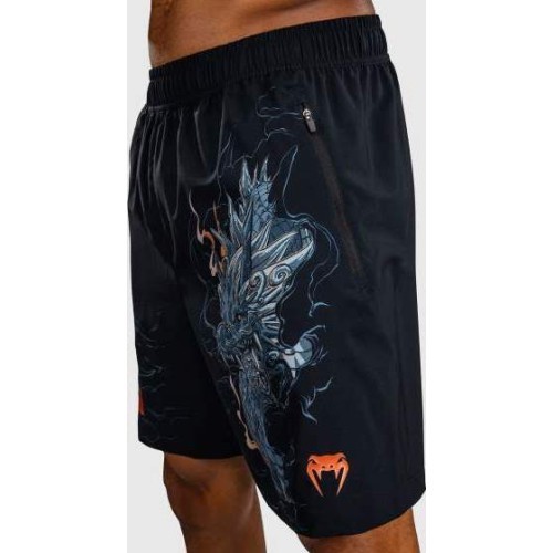 Venum Thunder Dragon treniruočių šortai, juodi/pilki/variniai