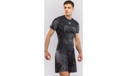 Рашгард с короткими рукавами Venum Midnight Fury – черный/серый/серебристый