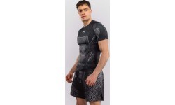 Venum Midnight Fury Short Sleeve Rashguard - Black/Grey/Silver