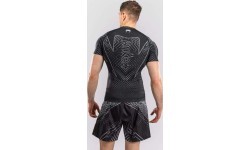 Рашгард с короткими рукавами Venum Midnight Fury – черный/серый/серебристый