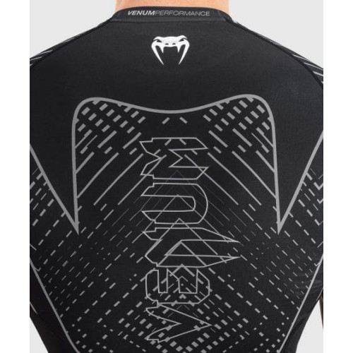 Рашгард с короткими рукавами Venum Midnight Fury – черный/серый/серебристый