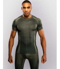 Venum Stealth trumparankoviai marškinėliai (rashguard) – chaki/tamsiai žalia