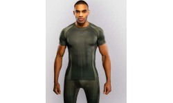 Рашгард с коротким рукавом Venum Stealth – хаки/тёмно-зелёный