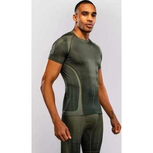 Venum Stealth trumparankoviai marškinėliai (rashguard) – chaki/tamsiai žalia