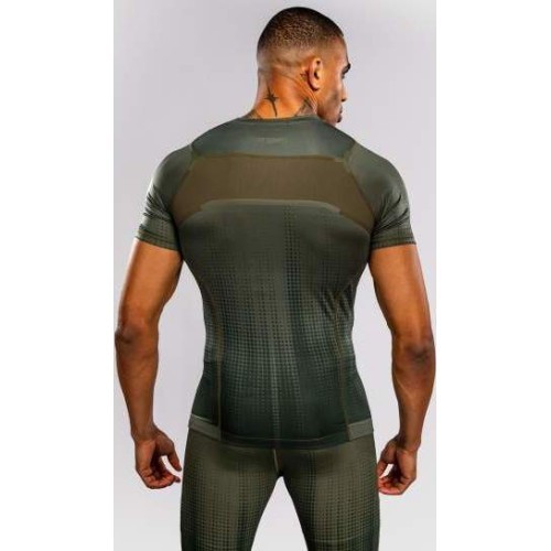 Venum Stealth trumparankoviai marškinėliai (rashguard) – chaki/tamsiai žalia