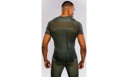 Venum Stealth Short Sleeve Rashguard - Khaki/Dark Green