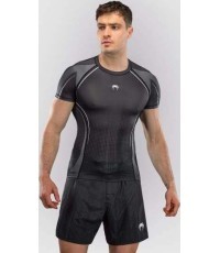 Рашгард с коротким рукавом Venum Stealth, чёрный/белый
