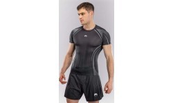Рашгард с коротким рукавом Venum Stealth, чёрный/белый