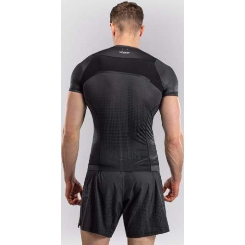 Venum Stealth Short Sleeve Rashguard - Black/White