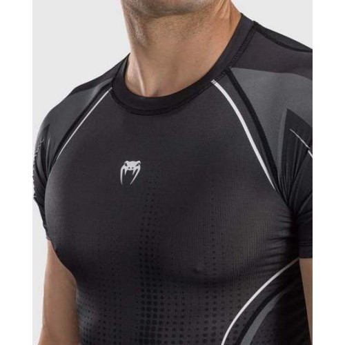 Рашгард с коротким рукавом Venum Stealth, чёрный/белый