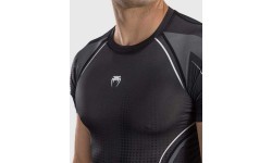 Venum Stealth trumparankoviai marškinėliai (rashguard), juodi/balti