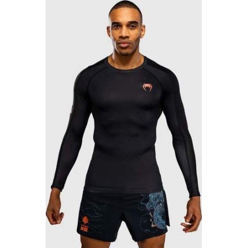 Рашгард с длинным рукавом Venum Thunder Dragon - Black/Grey/Copper